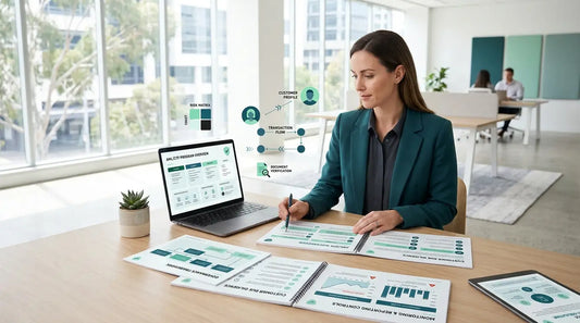 Australian compliance professional reviewing an AML/CTF program and financial crime risk controls
